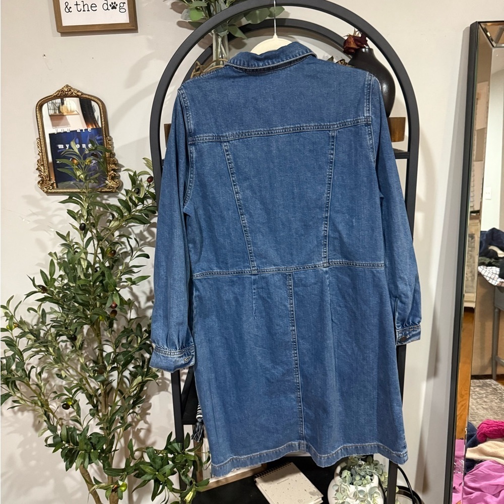 Ophelia Roe Denim Long Sleeve Dress plus size size 16 - Picture 5 of 8